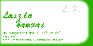 laszlo hamvai business card